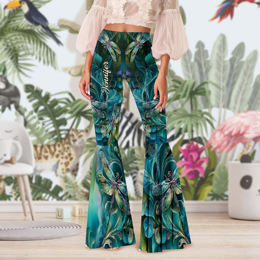 Stunning Dragonfly - Personalized Dragonfly Flare Leggings
