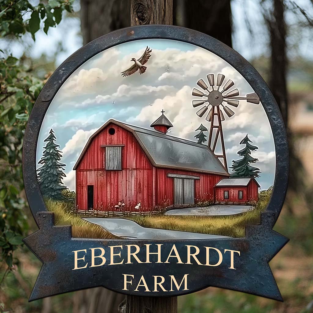 Farm House Decoration - Personalized Farmer Cut Metal Sign