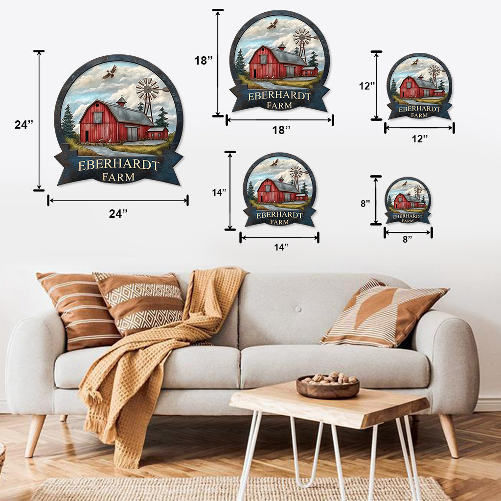 Farm House Decoration - Personalized Farmer Cut Metal Sign