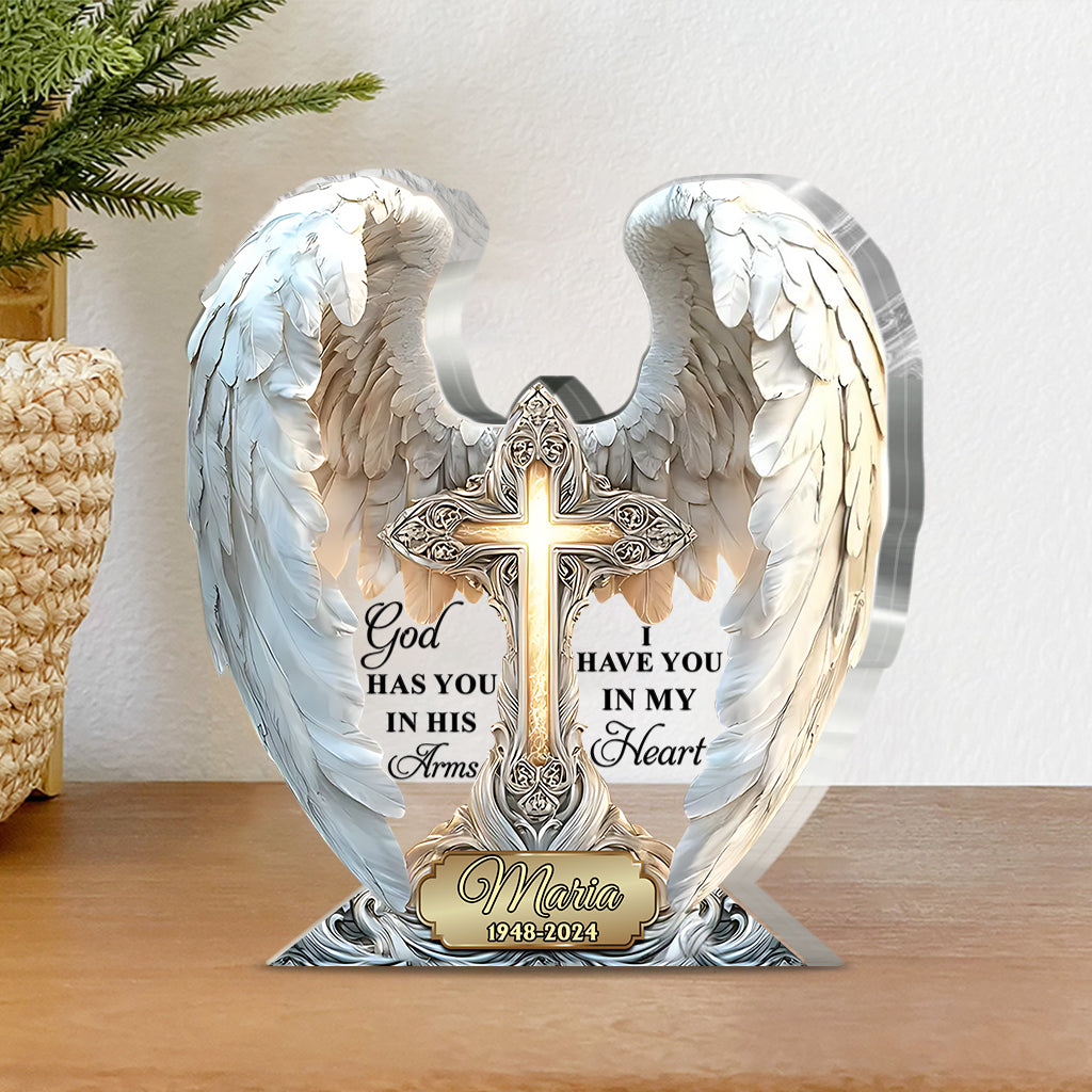 I Have You In My Heart - Personalized Memorial Custom Shaped Acrylic Plaque