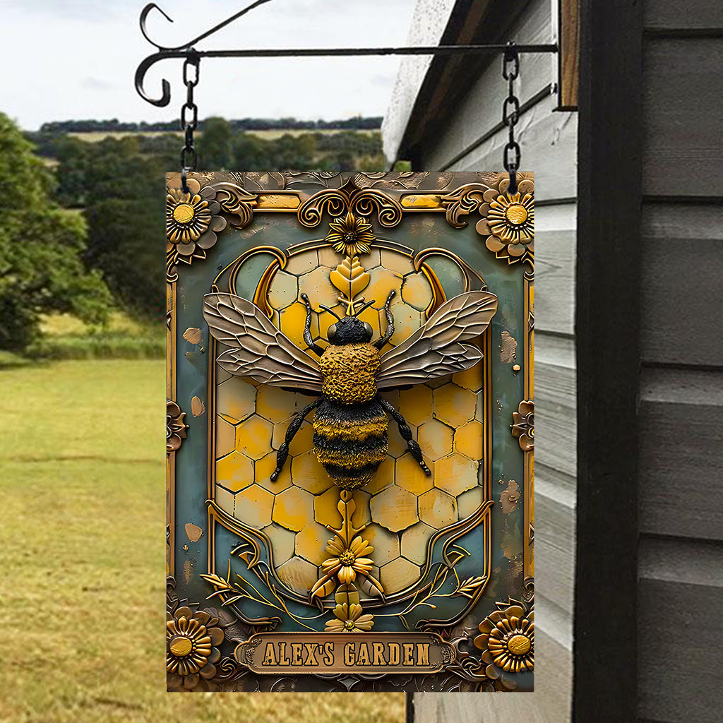 My Happy Place - Personalized Gardening Rectangle Metal Sign