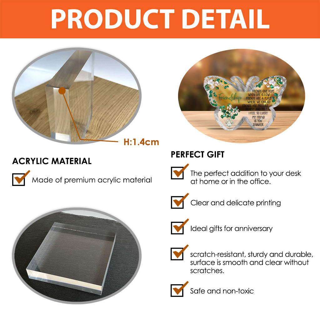 My Friend Is You - Personalized Bestie Custom Shaped Acrylic Plaque