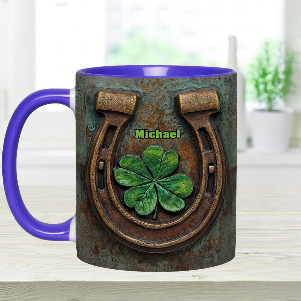 Vintage Irish Harp - Personalized Horse Accent Mug