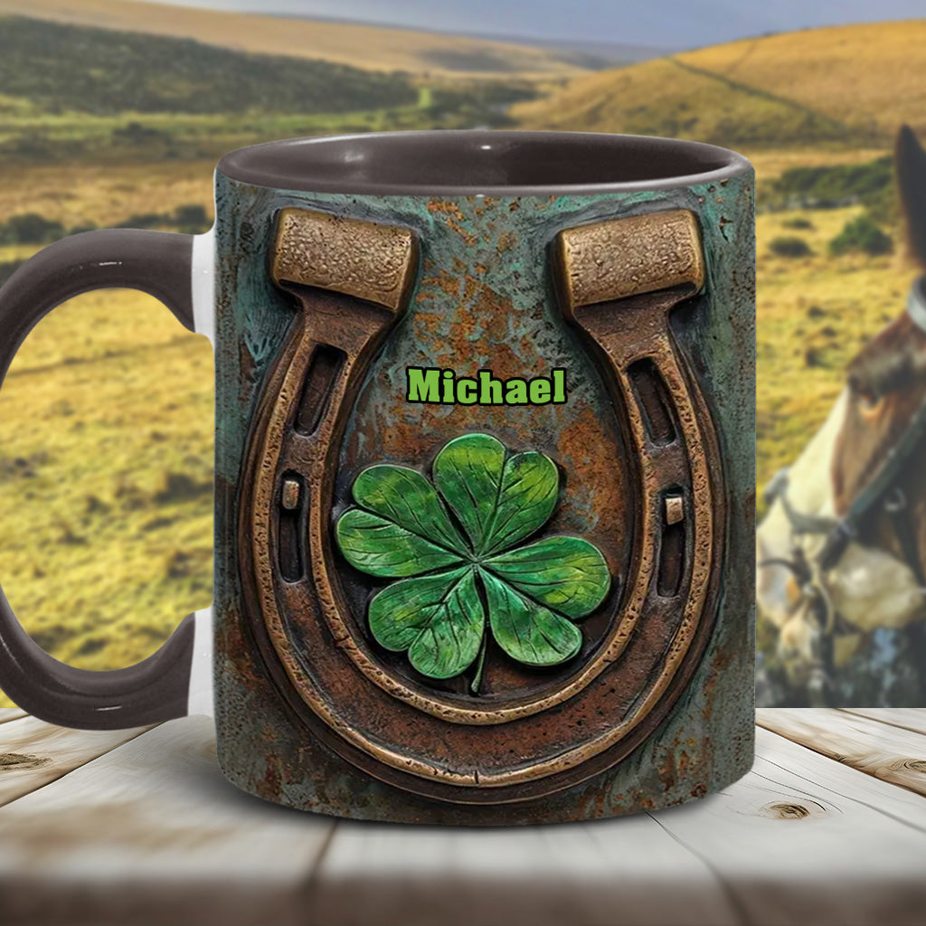 Vintage Irish Harp - Personalized Horse Accent Mug