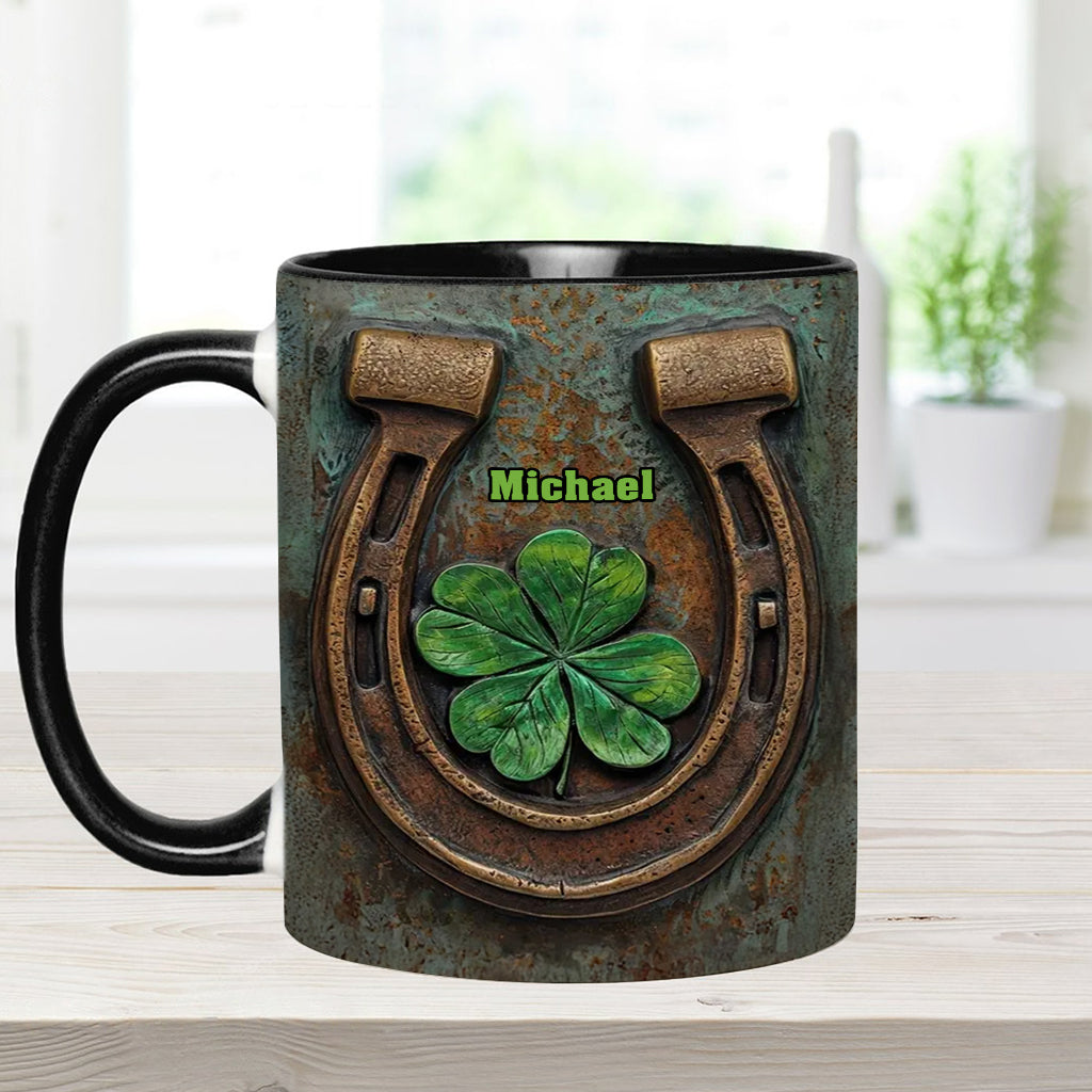 Vintage Irish Harp - Personalized Horse Accent Mug