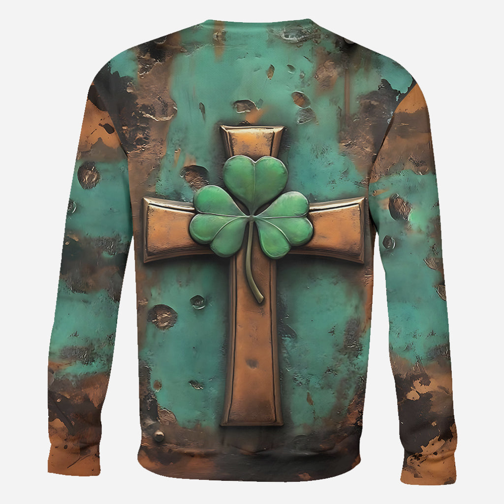 Vintage Irish Cross - Personalized Saint Patrick's Day All Over Shirt