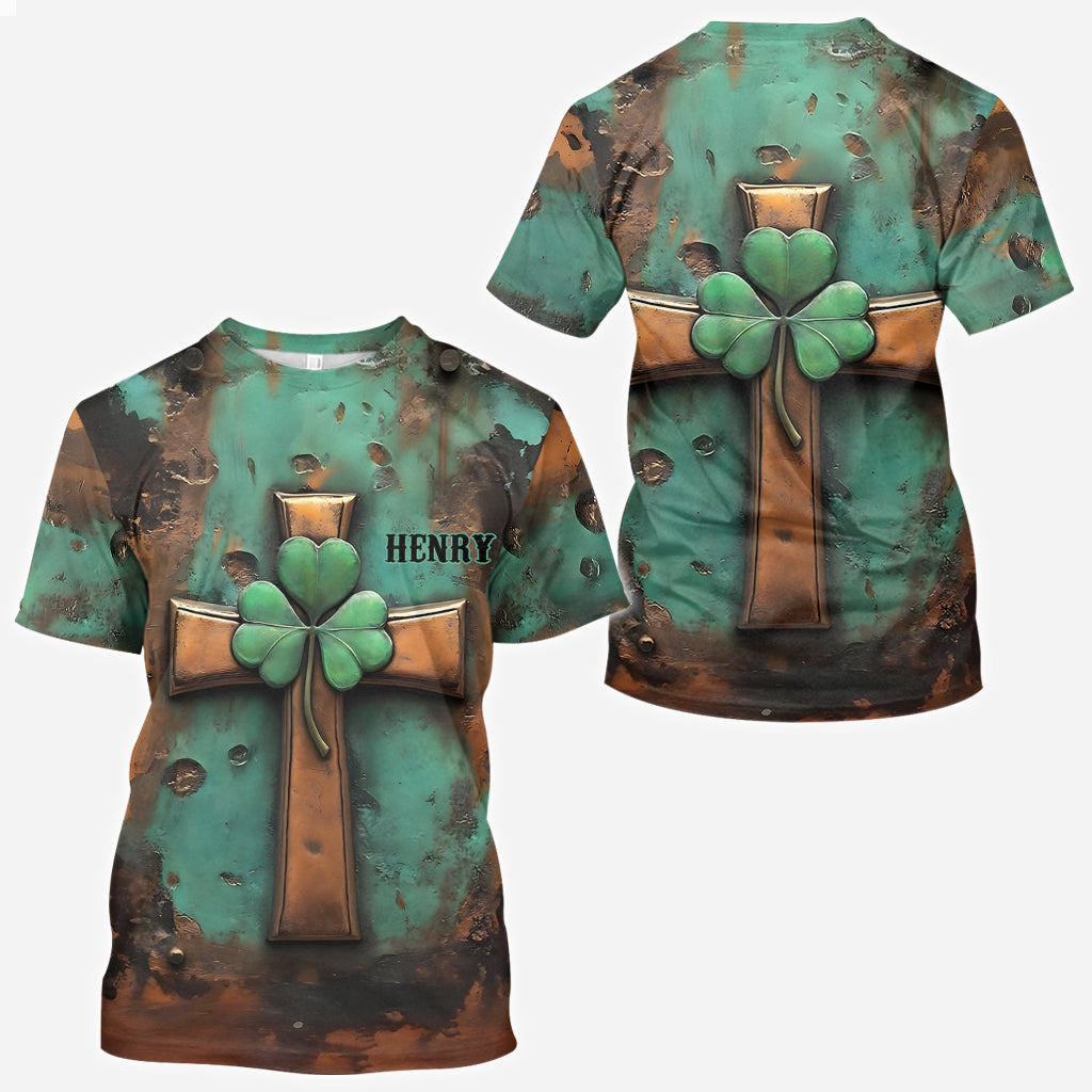 Vintage Irish Cross - Personalized Saint Patrick's Day All Over Shirt