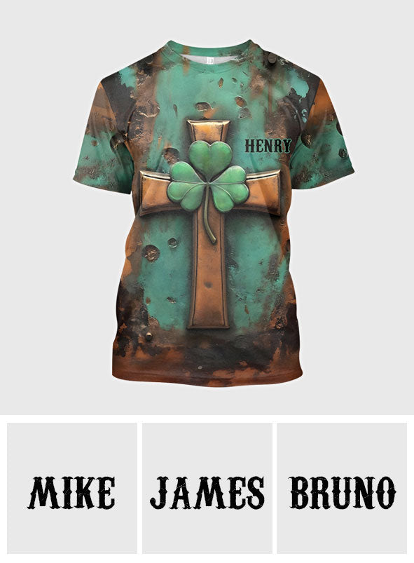 Vintage Irish Cross - Personalized Saint Patrick's Day All Over Shirt