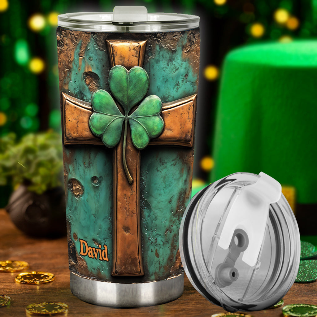 Vintage Irish Cross - Personalized Saint Patrick's Day Tumbler