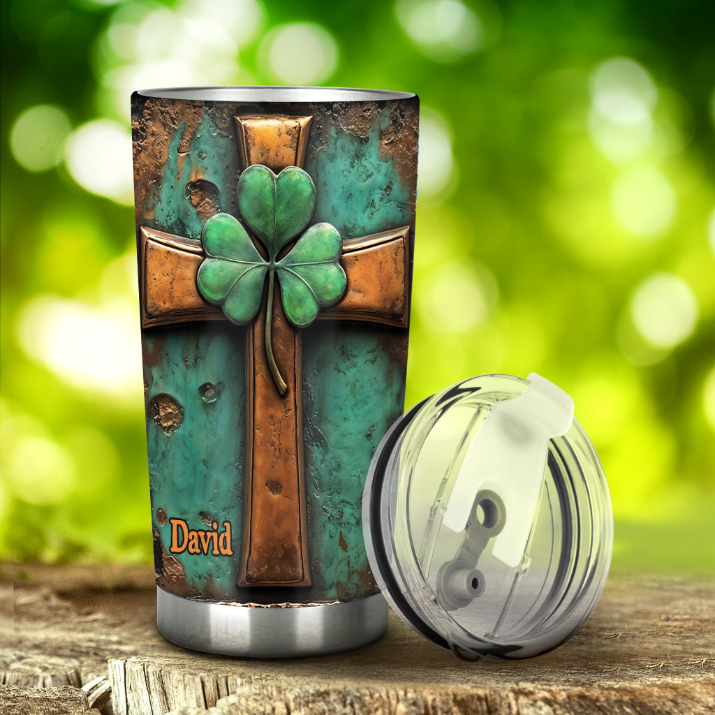 Vintage Irish Cross - Personalized Saint Patrick's Day Tumbler