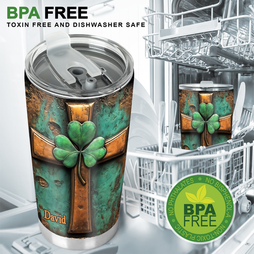 Vintage Irish Cross - Personalized Saint Patrick's Day Tumbler