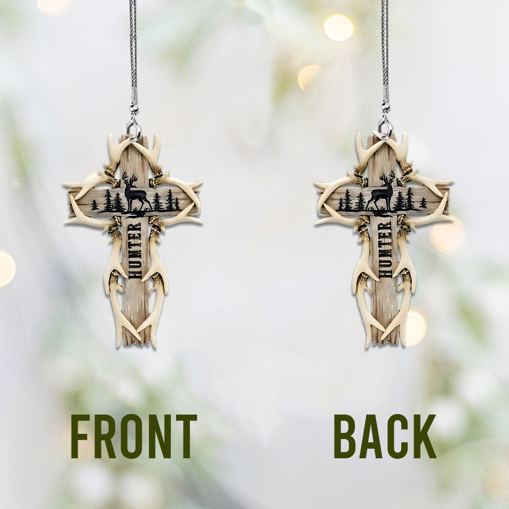 Cross Hanging Ornament - Personalized Hunting Car Ornament