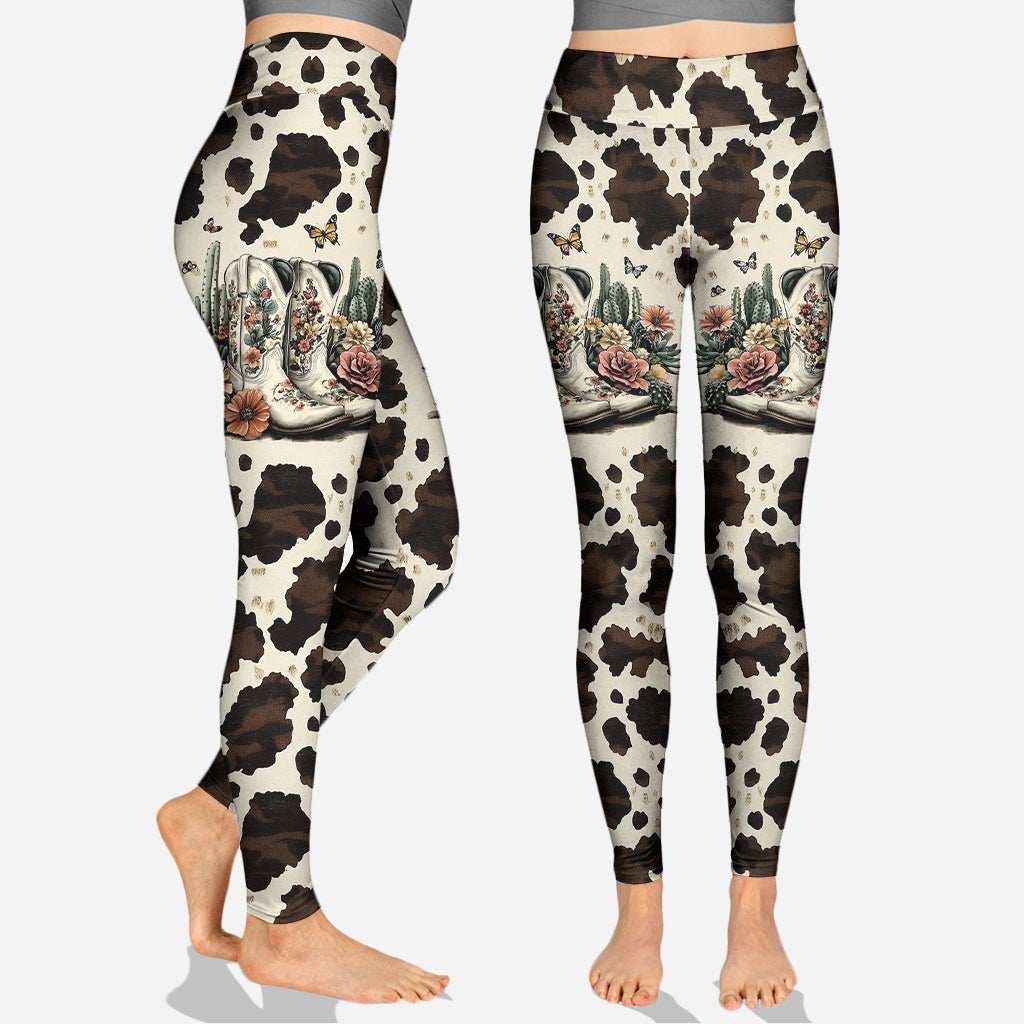 Vintage Boots - Personalized Country Girl Hoodie and Leggings