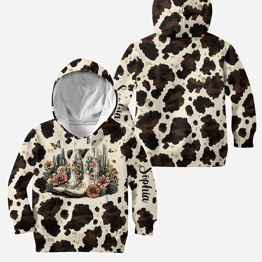 Vintage Boots - Personalized Country Girl Hoodie and Leggings