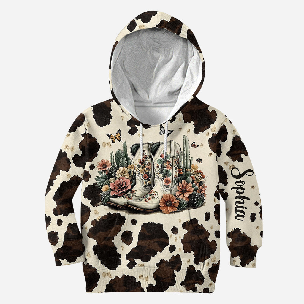 Vintage Boots - Personalized Country Girl Hoodie and Leggings