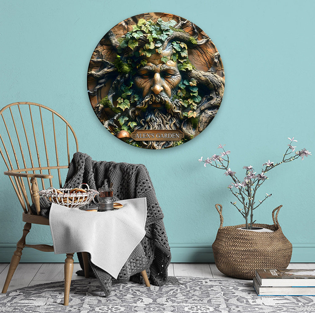 My Garden - Personalized Gardening Round Metal Sign