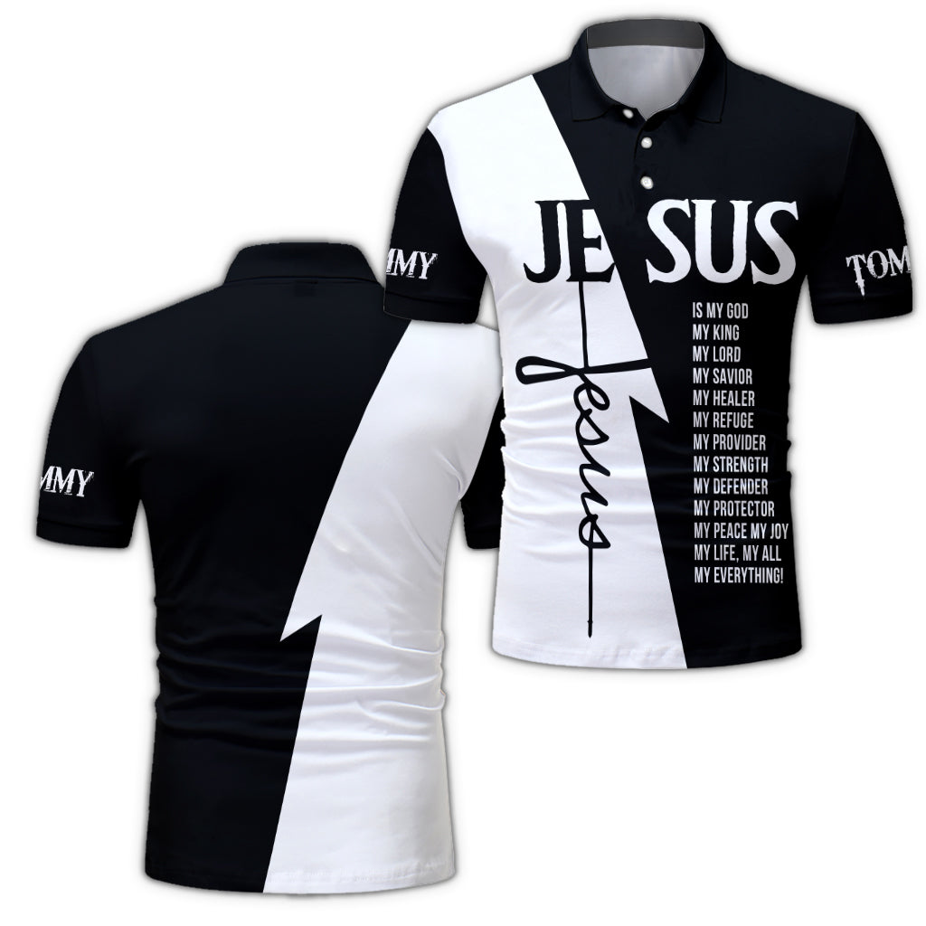 Jesus Is My God - Personalized Christian Polo Shirt