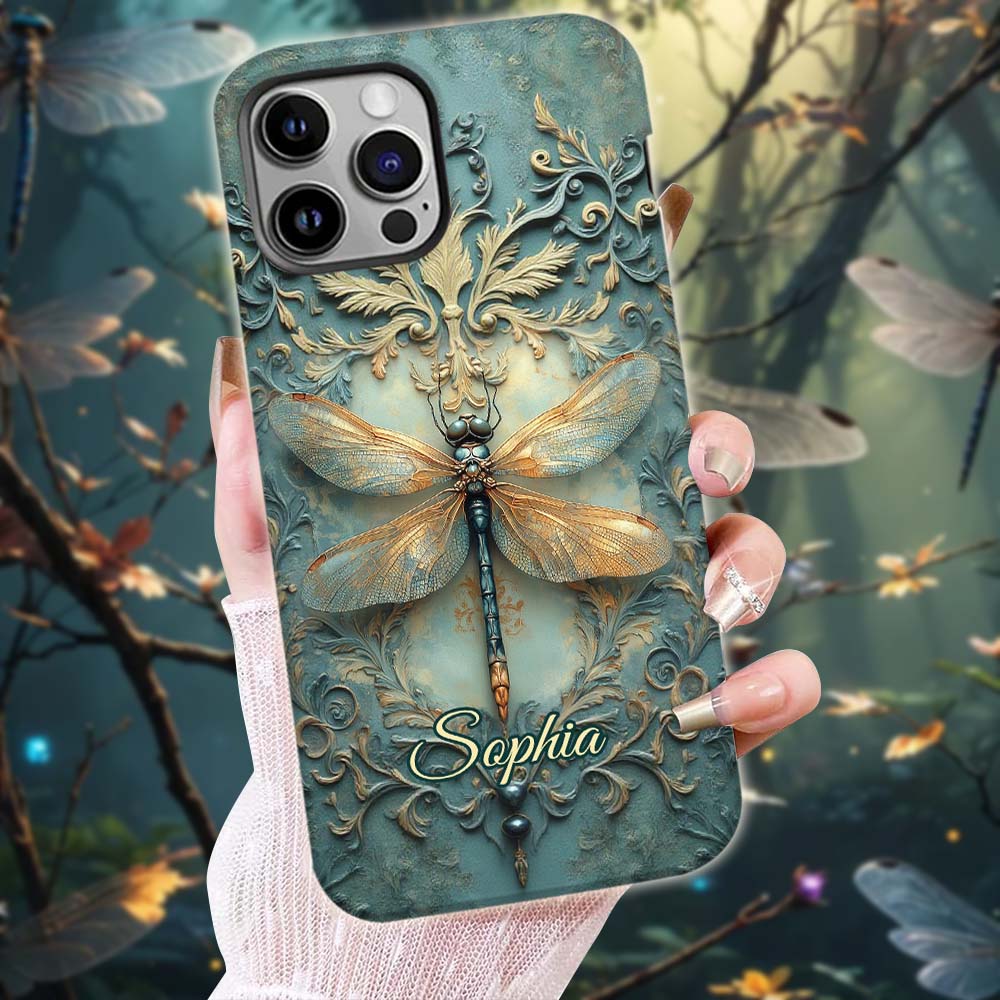 Stunning Dragonfly - Personalized Dragonfly Full Print Phone Case