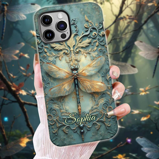 Stunning Dragonfly - Personalized Dragonfly Full Print Phone Case
