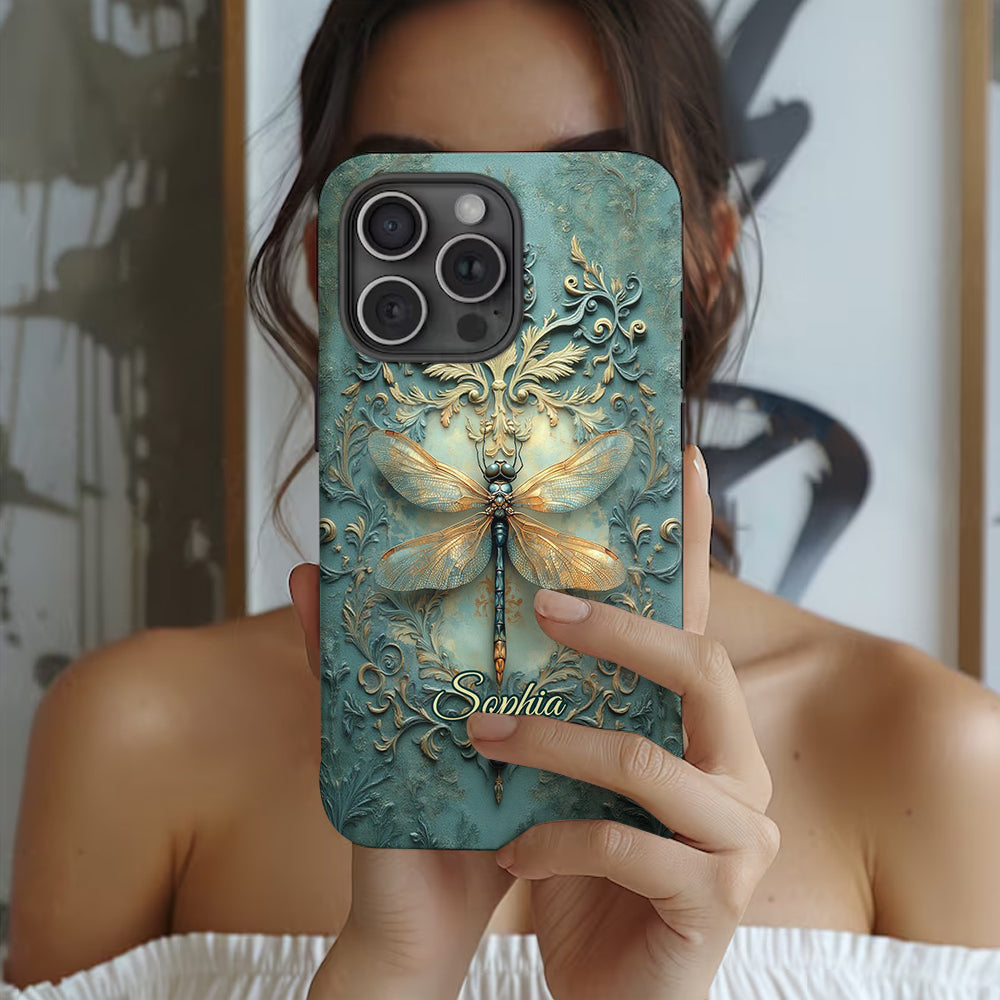 Stunning Dragonfly - Personalized Dragonfly Full Print Phone Case