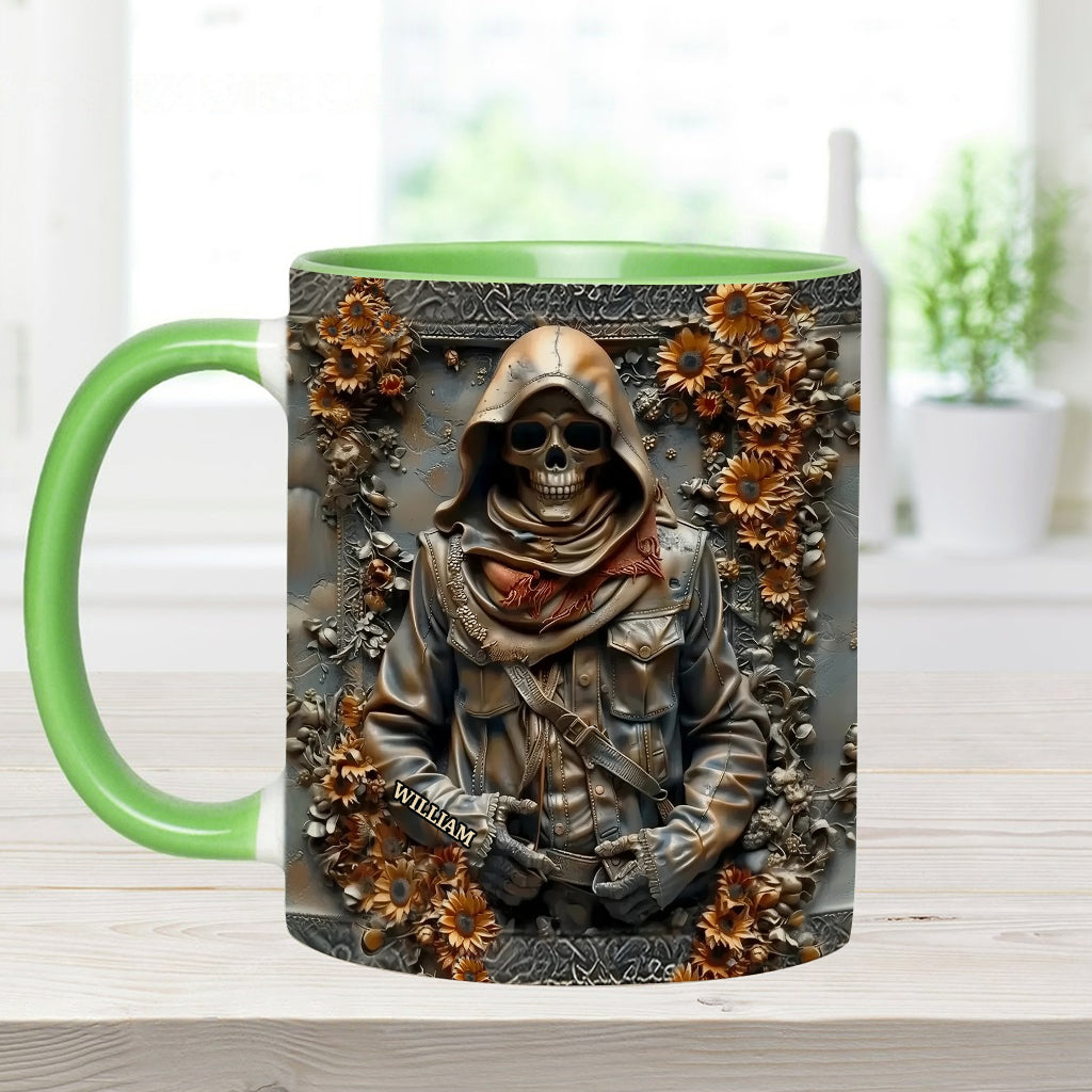 Vintage Skull - Personalized Skull Accent Mug