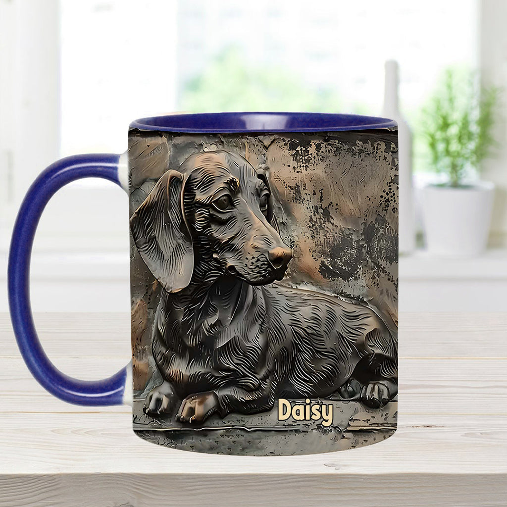 Love Dachshunds - Personalized Dachshund Accent Mug