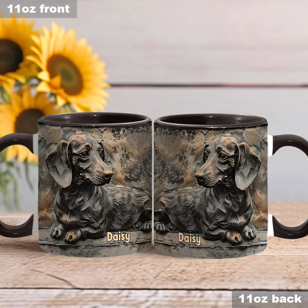 Love Dachshunds - Personalized Dachshund Accent Mug