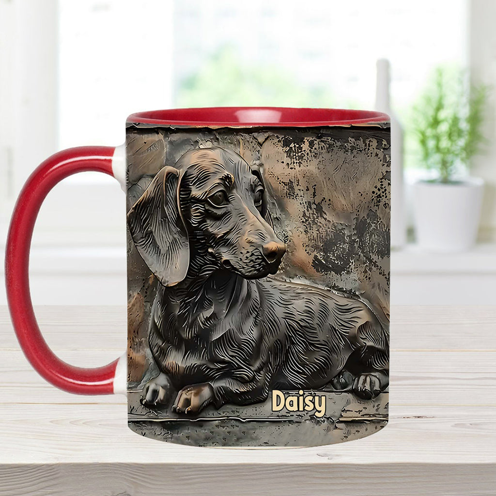 Love Dachshunds - Personalized Dachshund Accent Mug