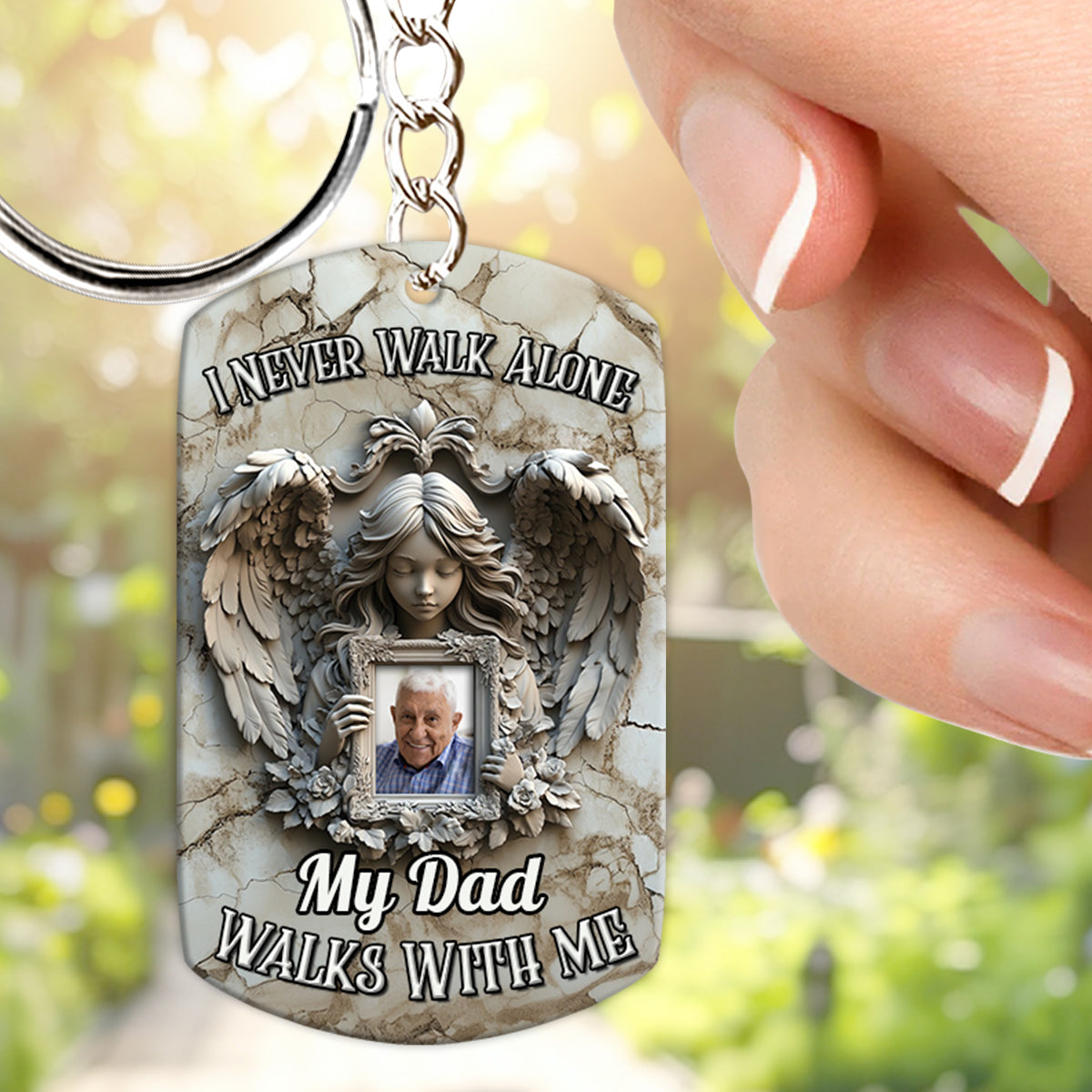 Angel Wings - Personalized Memorial Keychain