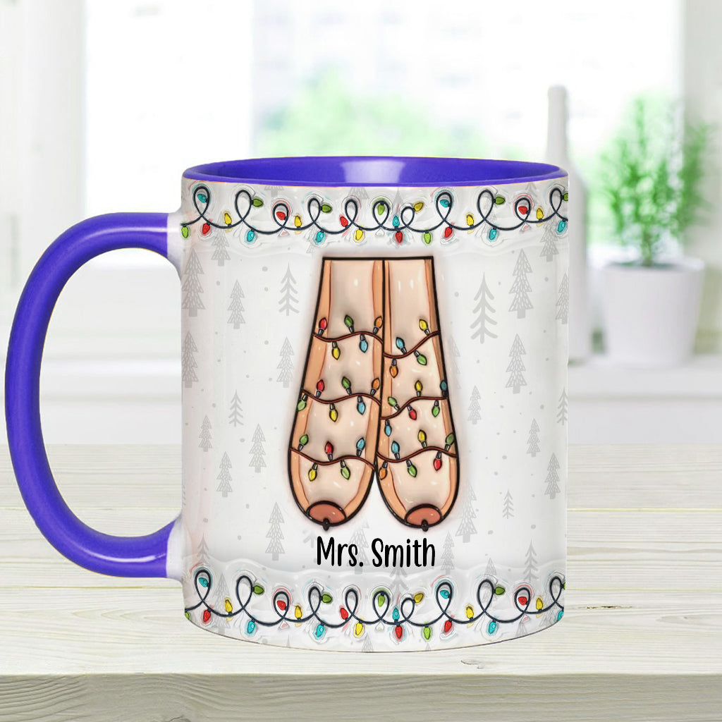 Funny Mr Mrs Mug - Personalized Couple Accent Mug