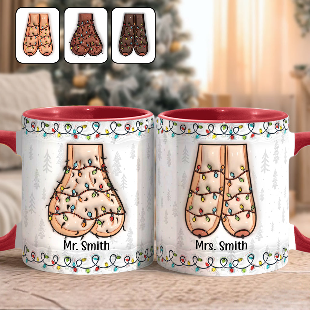 Funny Mr Mrs Mug - Personalized Couple Accent Mug
