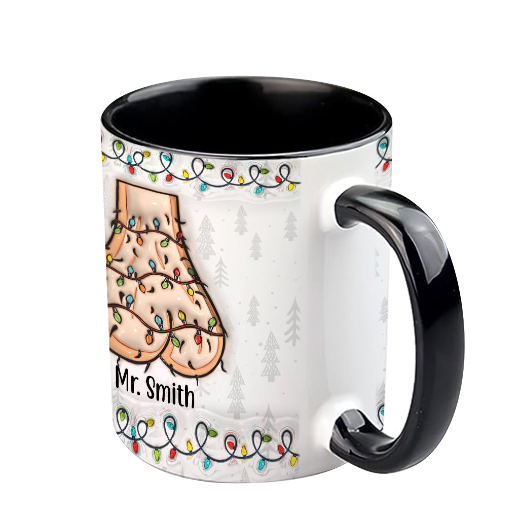 Funny Mr Mrs Mug - Personalized Couple Accent Mug
