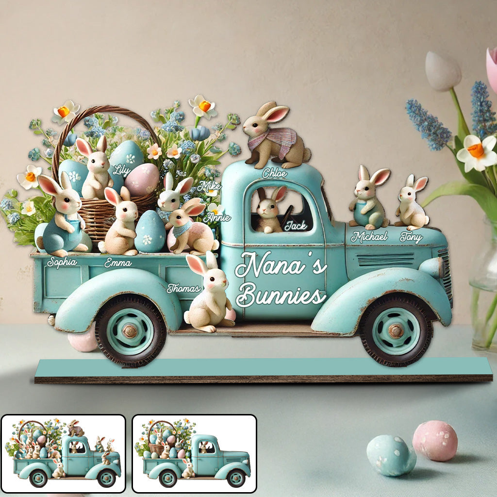 Mama/ Nana's ... Bunnies - Personalized Grandma 1 Layered Big Freestanding