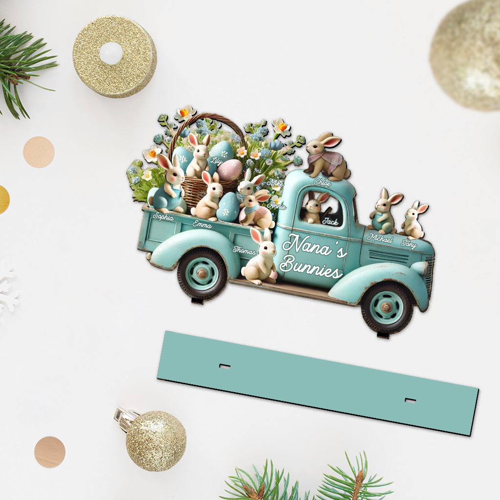 Mama/ Nana's ... Bunnies - Personalized Grandma 1 Layered Big Freestanding