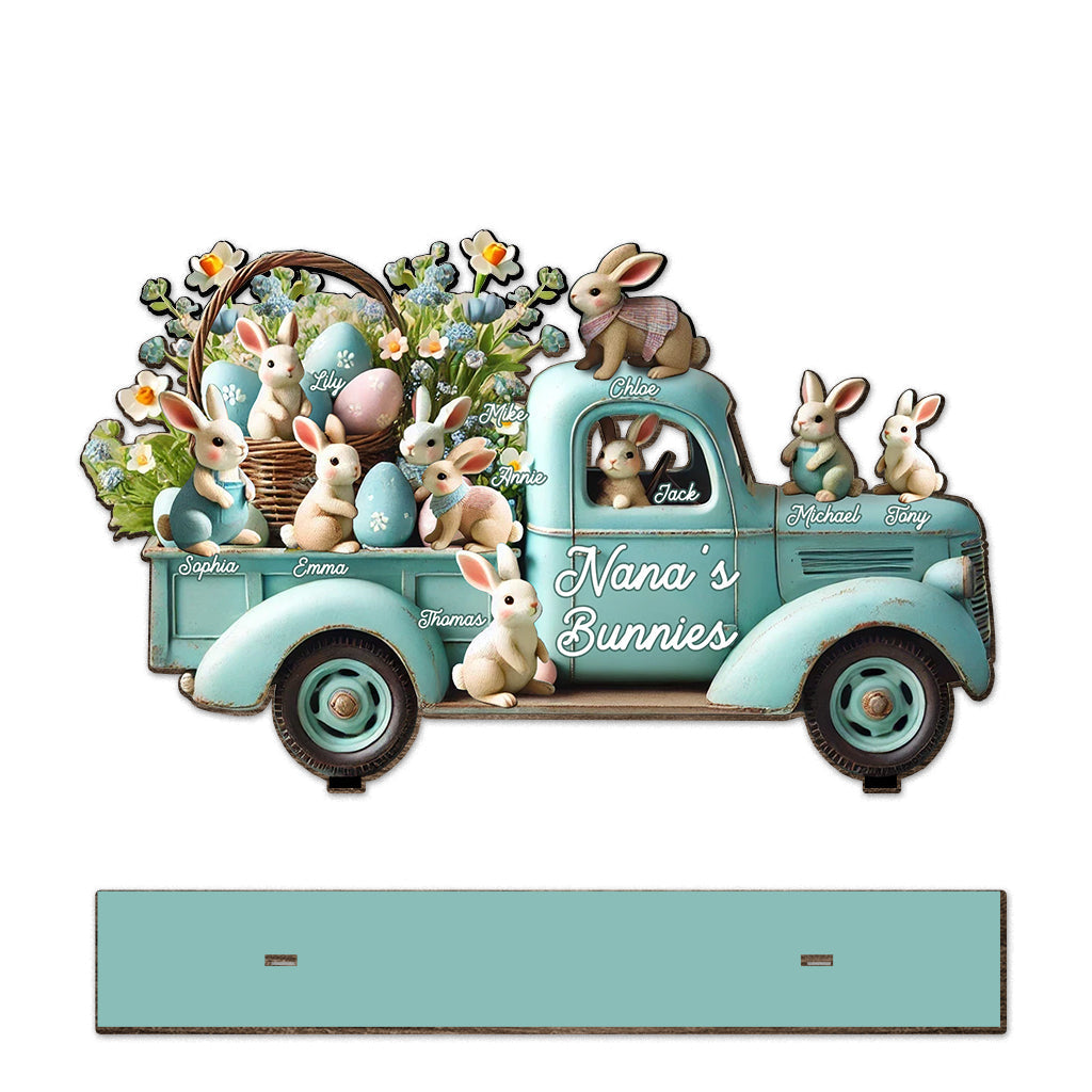 Mama/ Nana's ... Bunnies - Personalized Grandma 1 Layered Big Freestanding