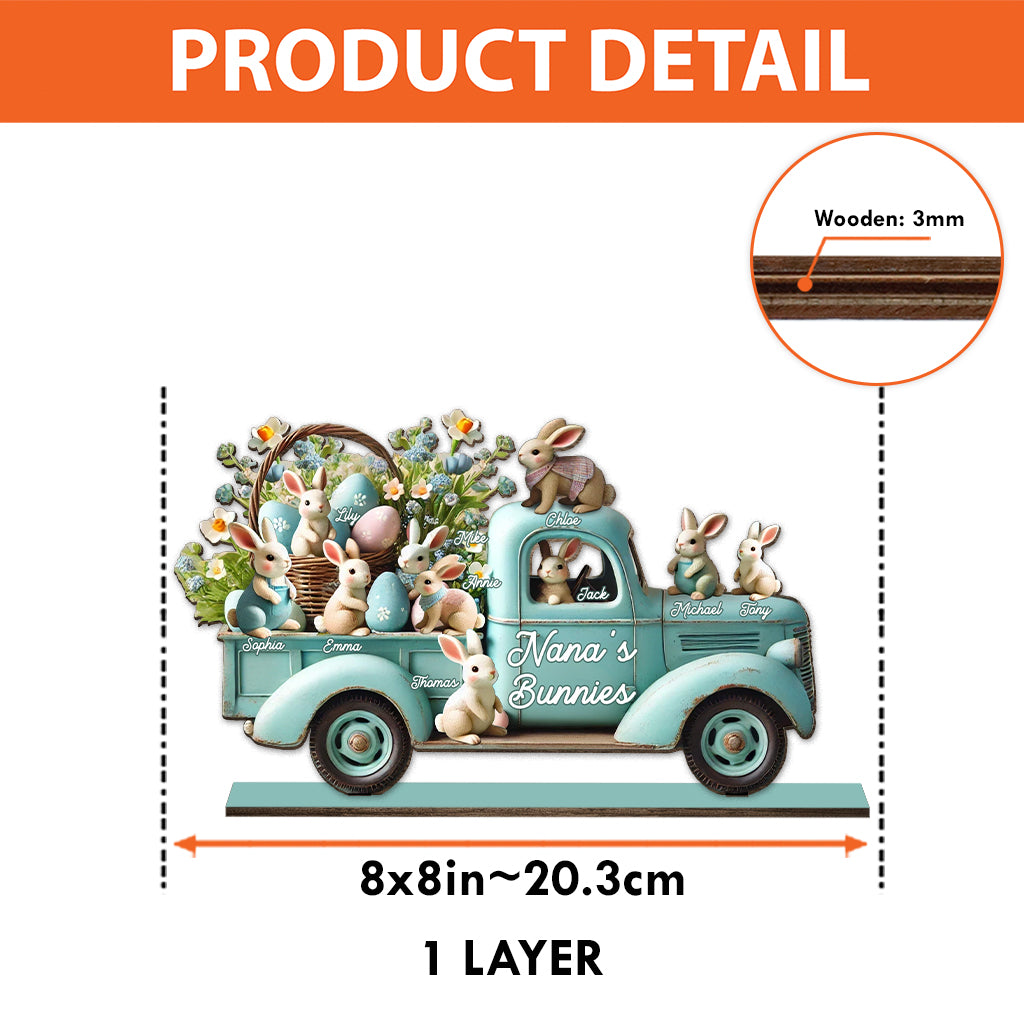 Mama/ Nana's ... Bunnies - Personalized Grandma 1 Layered Big Freestanding