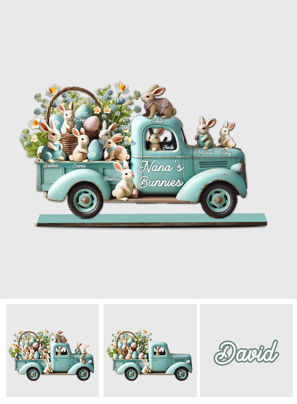 Mama/ Nana's ... Bunnies - Personalized Grandma 1 Layered Big Freestanding