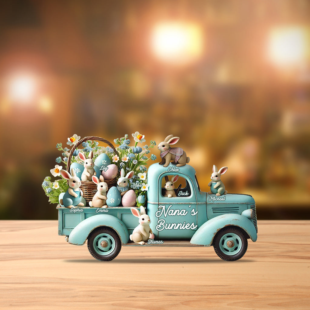 Mama/ Nana's ... Bunnies - Personalized Grandma Custom Shaped Acrylic Plaque