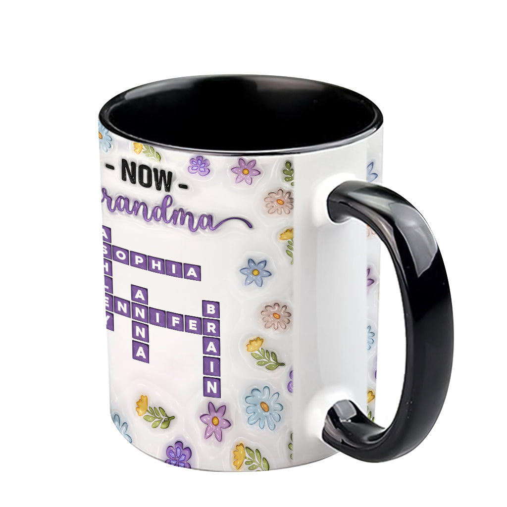 First Mom Now Grandma - Personalized Grandma Accent Mug