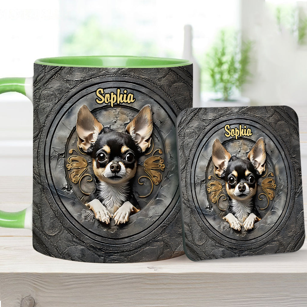 Adorable Chihuahua - Personalized Chihuahua Accent Mug