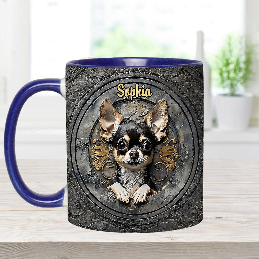 Adorable Chihuahua - Personalized Chihuahua Accent Mug