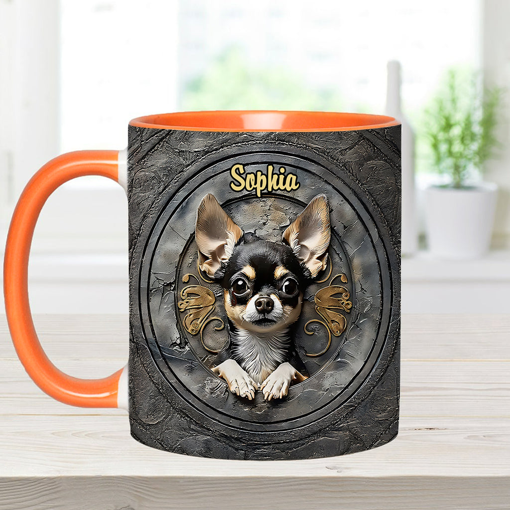 Adorable Chihuahua - Personalized Chihuahua Accent Mug