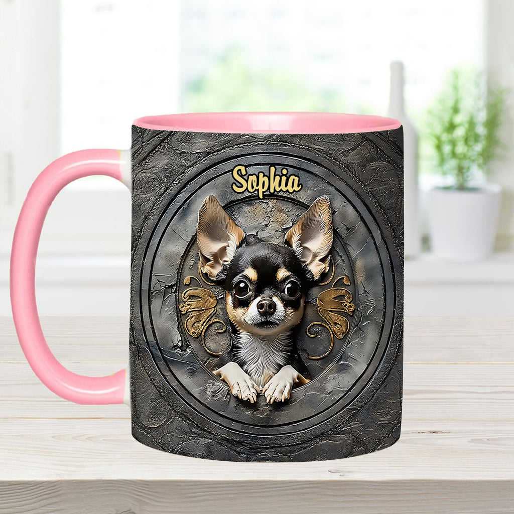 Adorable Chihuahua - Personalized Chihuahua Accent Mug