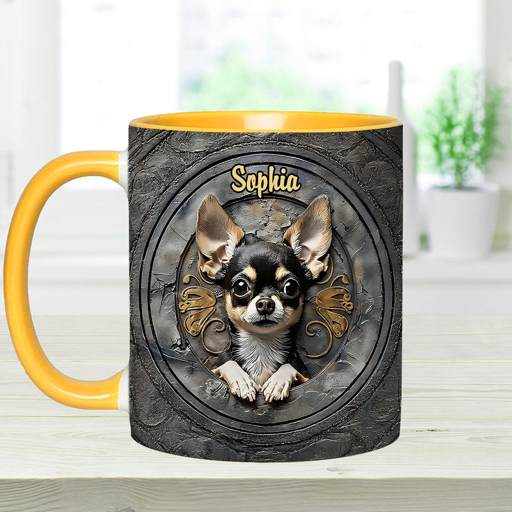 Adorable Chihuahua - Personalized Chihuahua Accent Mug