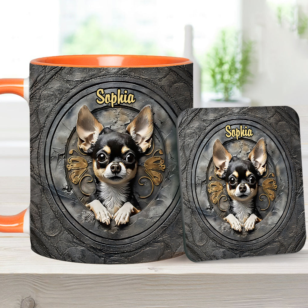 Adorable Chihuahua - Personalized Chihuahua Accent Mug