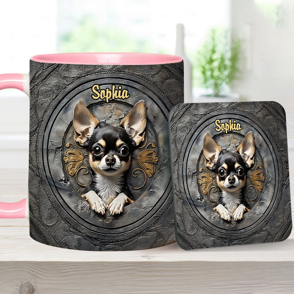 Adorable Chihuahua - Personalized Chihuahua Accent Mug