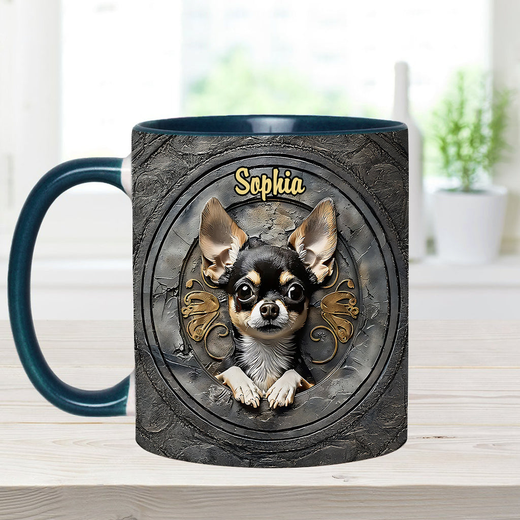 Adorable Chihuahua - Personalized Chihuahua Accent Mug