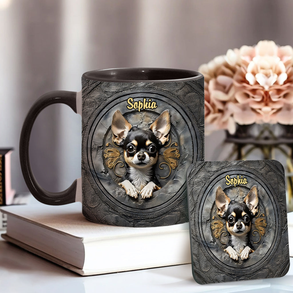 Adorable Chihuahua - Personalized Chihuahua Accent Mug