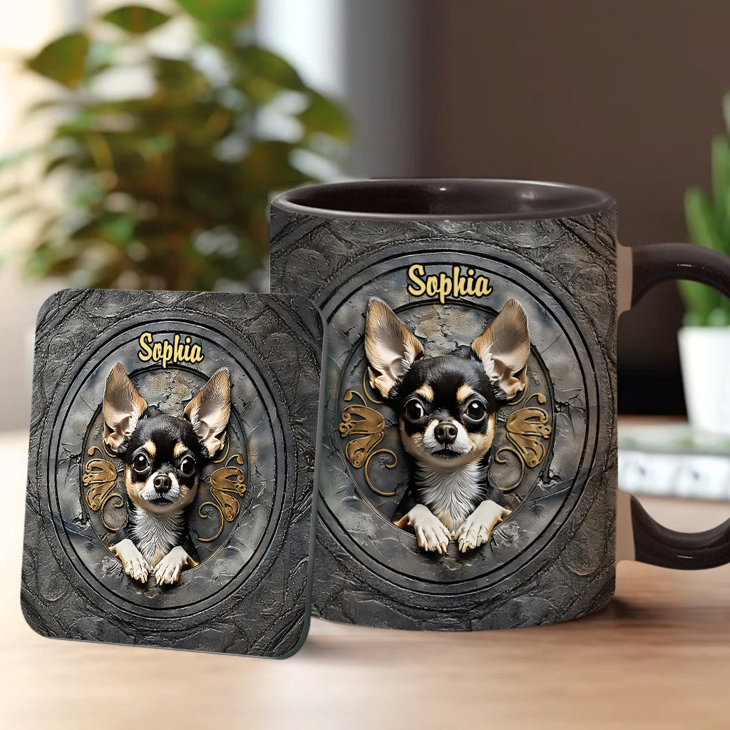 Adorable Chihuahua - Personalized Chihuahua Accent Mug
