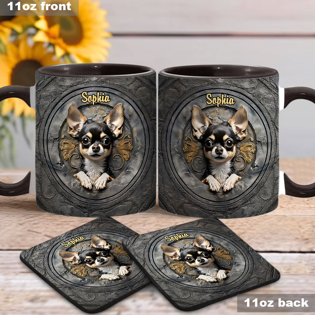 Adorable Chihuahua - Personalized Chihuahua Accent Mug
